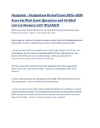 Passpoint - Postpartum Period Exam 2025–2026 - DocMerit