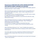 George Access EXAM 2026-2027 LATEST VERSION QUESTIONS AND VERIFIED CORRECT ANSWERS JUST RELEASED