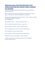 NBME Biochemistry Shelf EXAM 2026-2027 LATEST VERSION QUESTIONS AND VERIFIED CORRECT ANSWERS JUST R