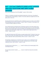 AUT - 124 Final COMPLETE EXAM LATEST VERSION 2026-2027 QUESTIONS AND ...