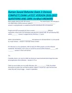 Human Sexual Behavior Exam 2 Clemson COMPLETE EXAM LATEST VERSION 2026-2027 QUESTIONS A