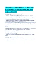 MGT 227 Exam 3A COMPLETE EXAM LATEST VERSION 2026-2027 QUESTIONS AND 100- Verified ANSWERS
