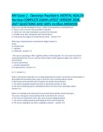 MH Exam 1 - Openstax Psychiatric MENTAL HEALTH Nursing COMPLETE EXAM LATEST VERSION 2026-2027