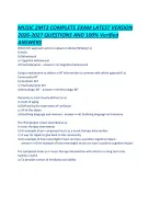 MUSIC 2MT3 COMPLETE EXAM LATEST VERSION 2026-2027 QUESTIONS AND 100- Verified ANSWERS