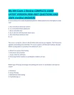 My MH Exam 3 Review COMPLETE EXAM LATEST VERSION 2026-2027 QUESTIONS AND 100- Verified ANS