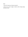 Importance of physical education- ESSAY