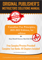 Byrd & Chen_s Canadian Tax Principles, 2021-2022 Edition, 1st edition Gary Donell Clarence Byrd