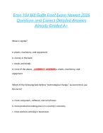 Econ 104 Bill Goffe Final Exam Newest 2026 - DocMerit