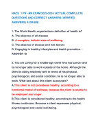 NACE 1 PN –RN EXAM 2023-2024 |ACTUAL COMPLLETE  QUESTIONS AND CORRECT ANSWERS (VERIFIED  ANSWERS)