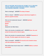 HESI A2 ANATOMY AND PHYSIOLOGY EXAM(V1,V2,V3 ) 2024-2025