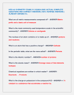 HESI A2 CHEMISTRY EXAM (V1,V2)2024-2025 |ACTUAL COMPLETE  QUESTIONS AND CORRECT ANSWERS