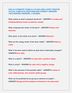 HESI A2 CHEMISTRY EXAM (V1,V2) 2024-2025 LATEST UPDATES