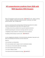 ATI Comprehensive Predictor Exam 2026 | NGN Questions with Answers