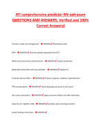 ATI Comprehensive Predictor RN Exit Exam | Verified Questions & Answers