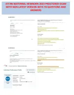 Latest ATI RN Maternal Newborn OB 2023/2026 NGN | 70 Screenshot Questions & Answers