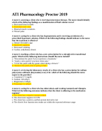 ATI Pharmacology Proctor 2019