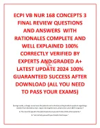 ECPI VB NUR 168 CONCEPTS 3 FINAL REVIEW QUESTIONS AND ANSWERS COMPLETE ...