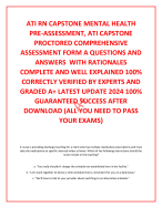 ATI RN CAPSTONE MENTAL HEALTH,ATI CAPSTONE PROCTORED COMPREHENSIVE ...