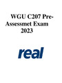 WGU C207 Pre- Assessmet Exam 2023