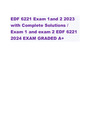 EDF 6221 Exam 1and 2 2023 with Complete Solutions / Exam 1 and exam 2 EDF 6221 2024 EXAM GRADED+ O