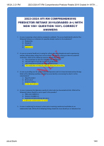 2023-2024 ATI RNCOMPREHENSIVE PREDICTOR RETAKE 2019(GRADED A+) WITH NGN 180+ QUESTION 100% CORRECT