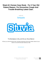 Week #4 I Human Case Study For 5 Year Old Patient Reason For Encountrer Cough And  Trouble