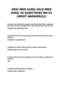 HESI MED SURG 2018 MED SURG QUESTIONS RN V1