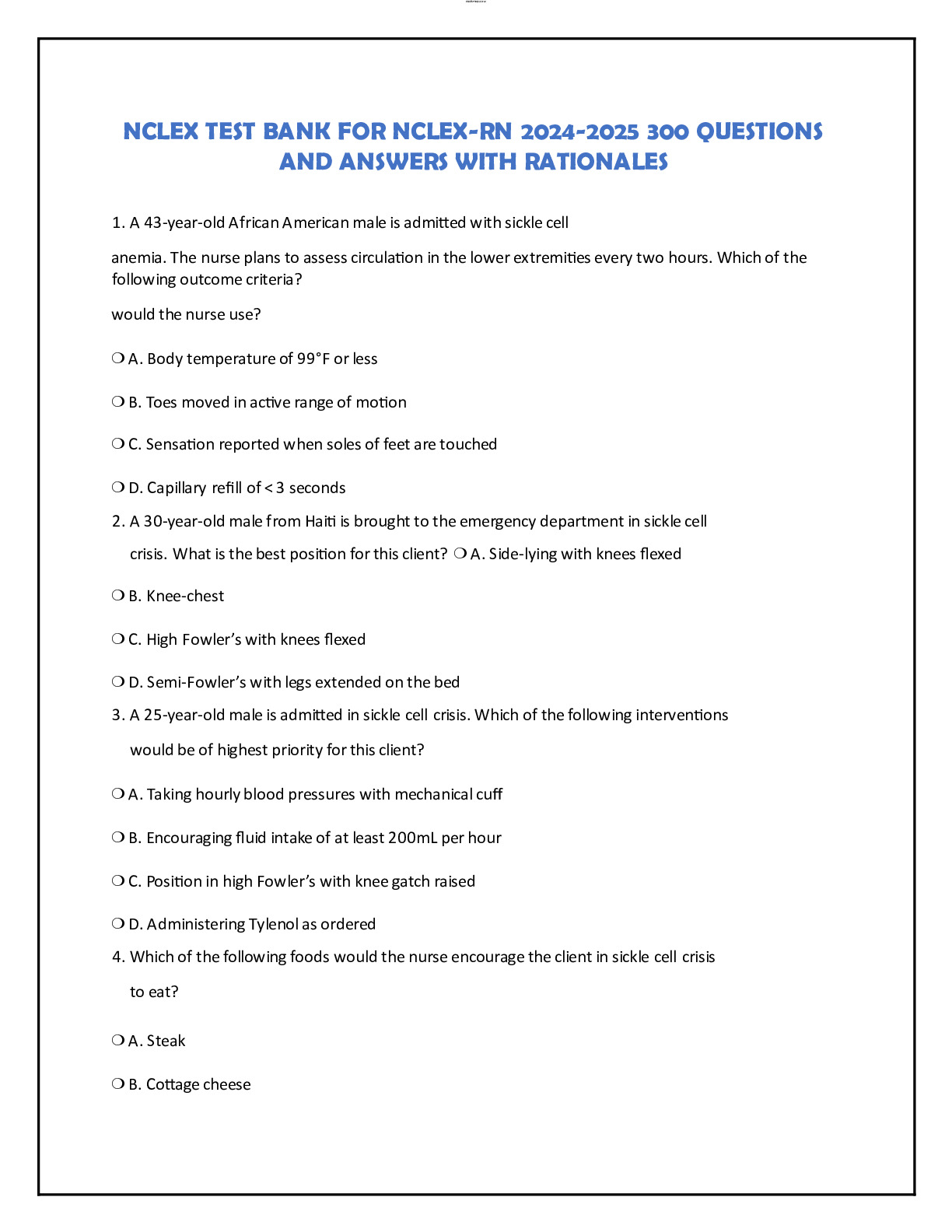 NCLEX STUDY GUIDE 2024 WITH RATIONALE BUNDLE - DocMerit
