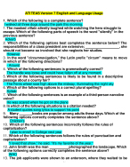 ATI TEAS Version 7 English and Language Usage 2024-2025