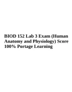 BIOD 152 - Anatomy and Physiology 2 with Lab 3 - Exam Questions with ...
