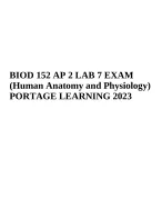BIOD 152 AP 2 LAB 7 EXAM (Human Anatomy and Physiology) PORTAGE ...