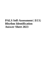 PALS Self-Assessment ECG Rhythm Identification Answer Sheet - DocMerit
