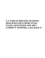U.S. Forces Drivers Training Program for Europe Final Exam 2 Questions ...