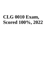 CLG006 Test Questions with Answers, CLG 0010 - DocMerit