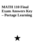 MATH 110 Final Exam Questions with Answers Key – Portage Learning 2024/ ...