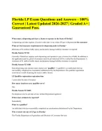 Florida LP Exam Questions and Answers - Latest Updated 2026-2027 - DocMerit