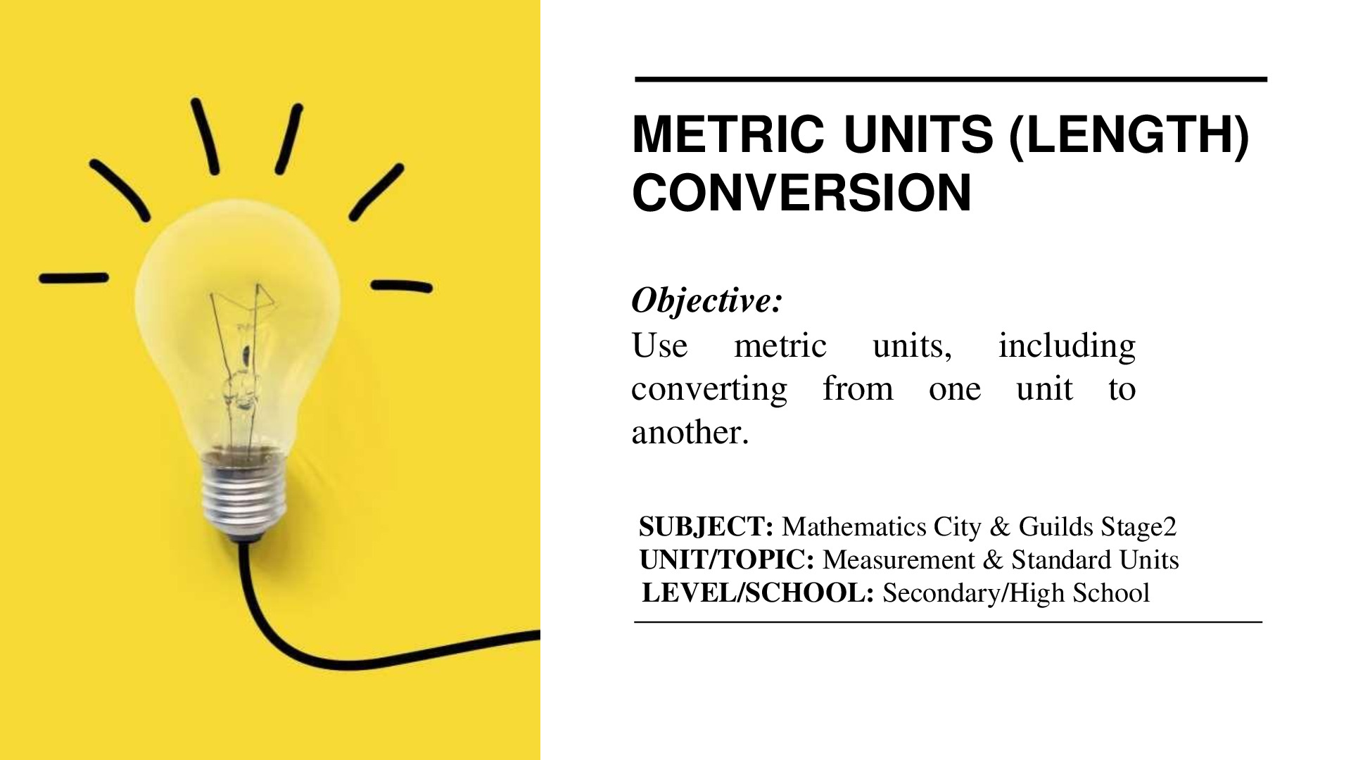 Measurement & Standard Units - DocMerit