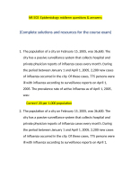 NR 503  Epidemiology midterm questions & answers 2024