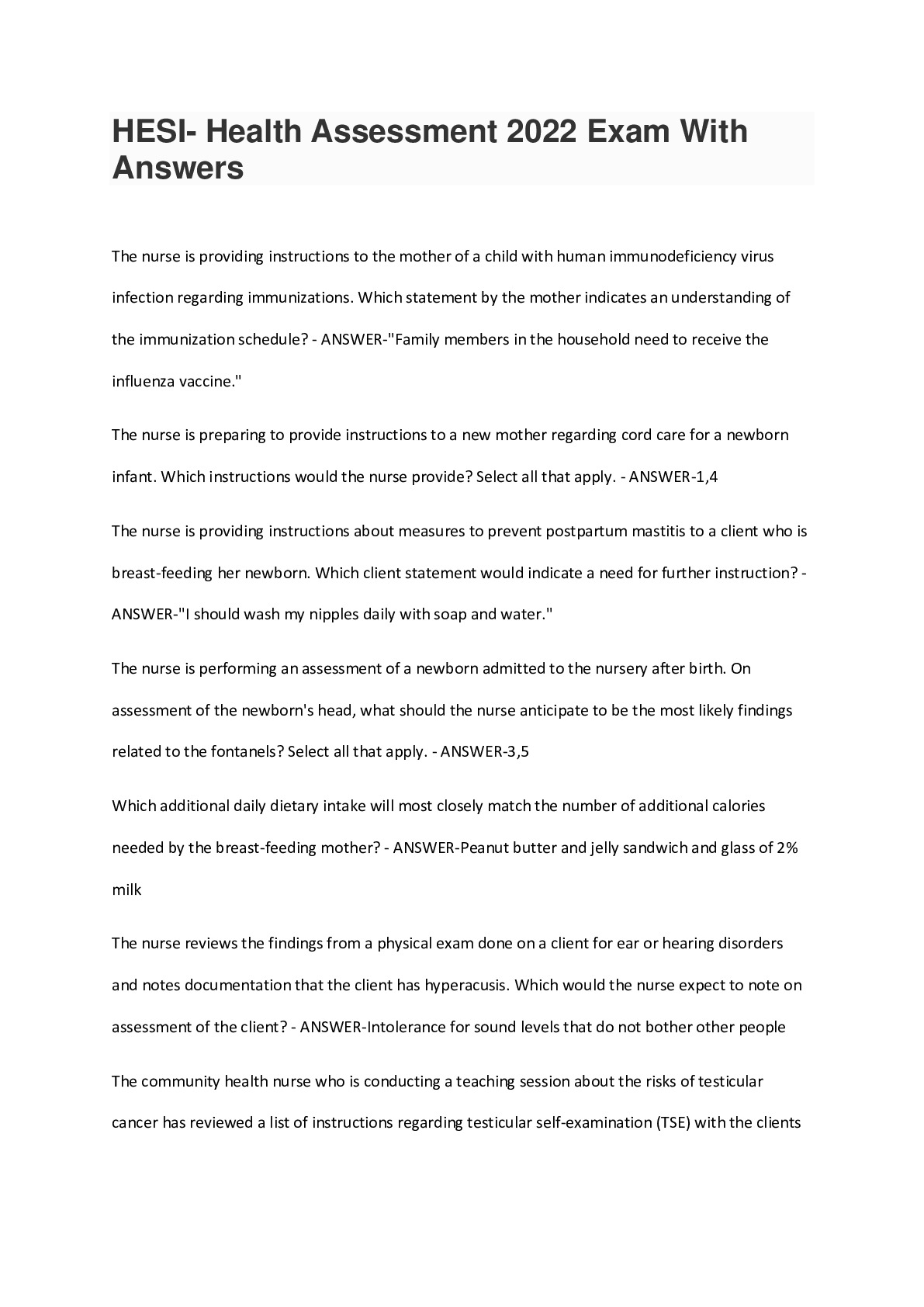 HESI PN FUNDAMENTALS PROCTORED EXAM