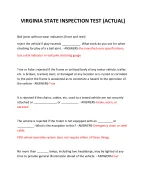 VIRGINIA STATE INSPECTION TEST (ACTUAL) 2024 QUESTIONS AND ANSWERS ...