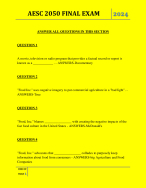 AESC 2050 FINAL EXAM QUESTIONS AND ANSWERS 2024