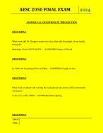 AESC 2050 FINAL EXAM QUESTIONS AND ANSWERS 2024