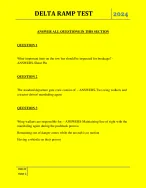 DELTA RAMP TEST QUESTIONS AND ANSWERS 2024 - DocMerit