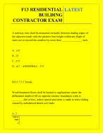 F13 RESIDENTIAL BUILDING CONTRACTOR EXAM QUESTIONS AND ANSWERS 2025
