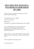 ONCC PRACTICE TESTS (OCN - PSYCHOSOCIAL DIMENSIONS OF CARE) QUESTIONS AND ANSWERS 2025