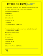FIT BEH 5041 EXAM QUESTIONS AND ANSWERS 2026