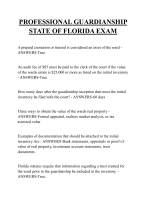 PROFESSIONAL GUARDIANSHIP STATE OF FLORIDA EXAM QUESTIONS AND ANSWERS 2026