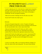 FUNDAMENTALS PROCTOR EXAM QUESTIONS AND ANSWERS 2026