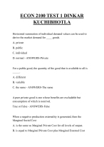 ECON 2100 TEST 1 DINKAR KUCHIBHOTLA QUESTIONS AND ANSWERS 2026
