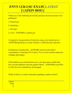 ENVS 1126 LSU EXAM 2 AIXIN HOU QUESTIONS AND - DocMerit